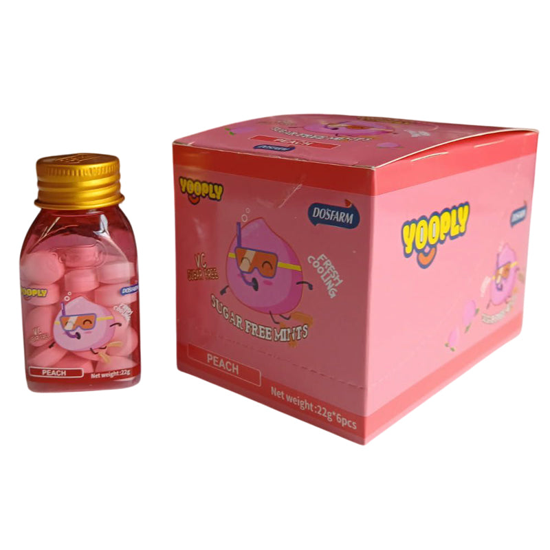 Yooply Peach Sugar Free MInts 6pcs