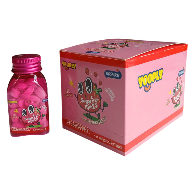 Yooply Strawberry Sugar Free Mints 6pcs