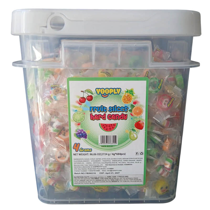 Yooply Fruit Flavor Slice Hard Candy 4g 684 pcs