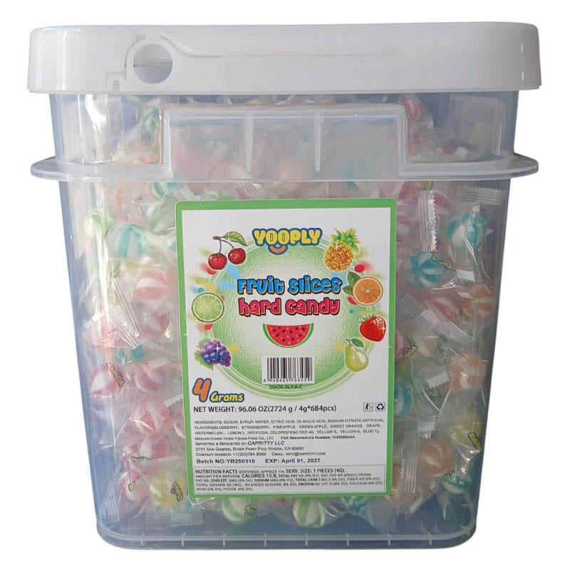 Yooply Fruit Flavor Ball Hard Candy 4g 684pcs