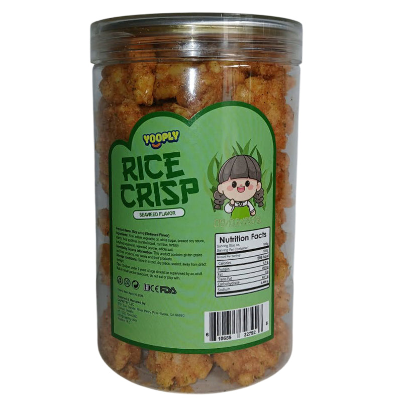 Yooply Rice Crisp Seaweed Flavor 108g
